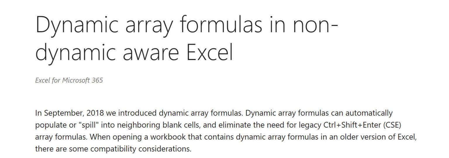 Dynamic Array Functions Simplify Excel Programming - Hire Us Today