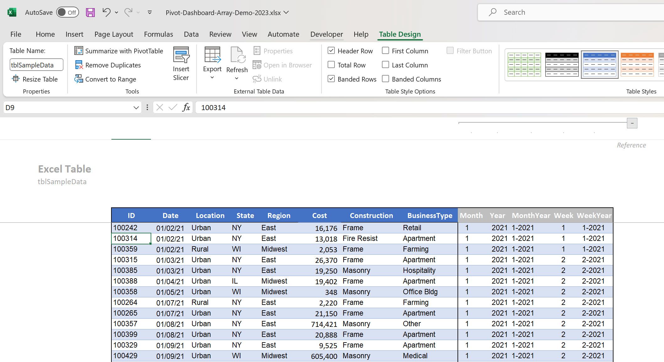 Formula to check if table is filtered - Excel and Access, LLC